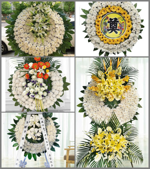 安徽池州市贵池区江口街道査村村花圈速递